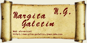Margita Galetin vizit kartica